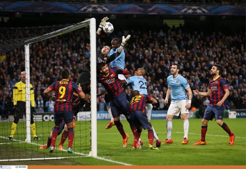 Brividi Barça, Valdes si salva in qualche modo, City, che chance sprecata! Reuters